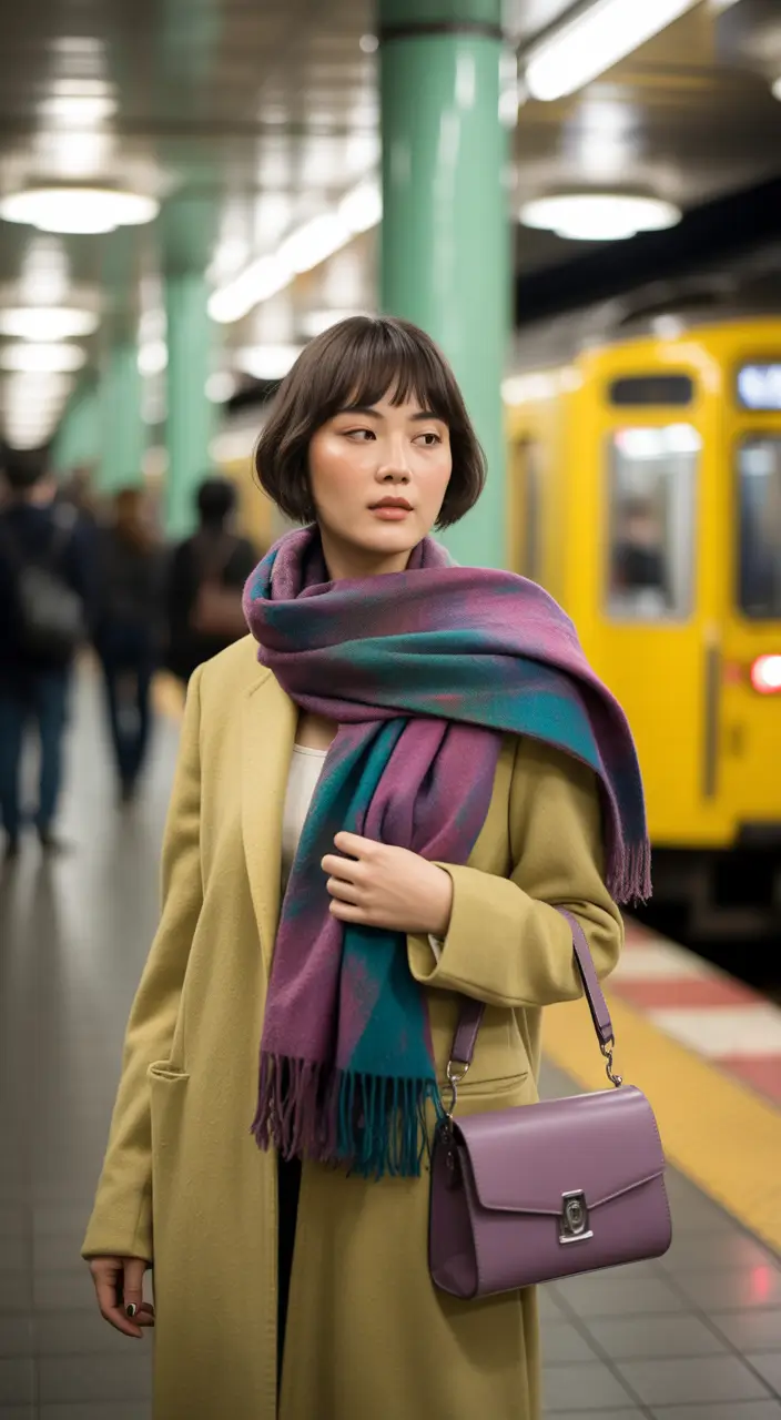 fall winter outfits 2025 City Commuter Elegance in Muted Jewel