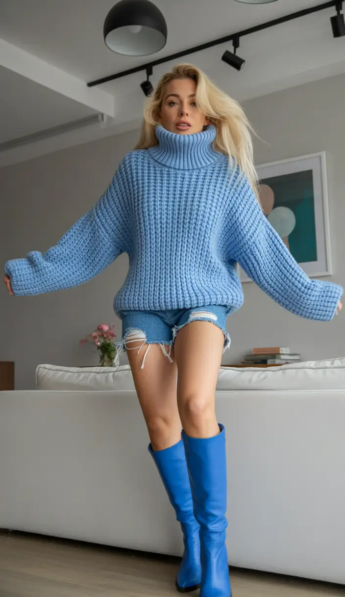 fall winter outfits 2025 Blue Monochrome for Maximum Impact
