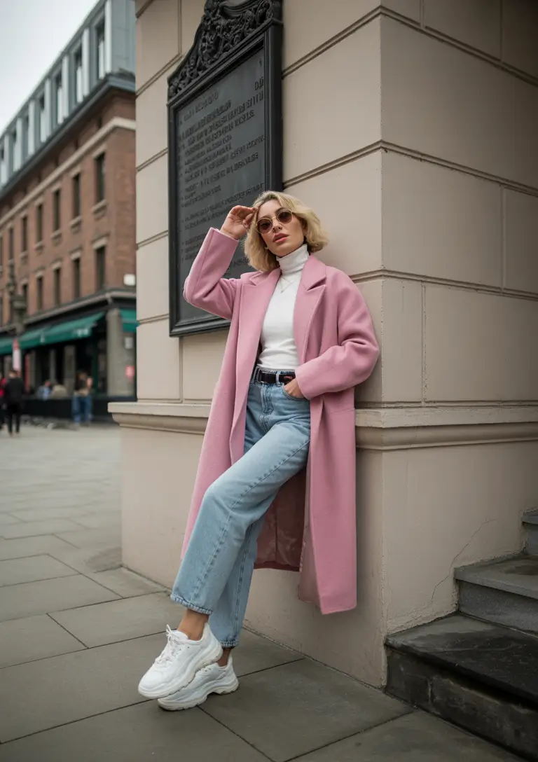 fall winter outfits 2025 Soft Pastels for Urban Elegance
