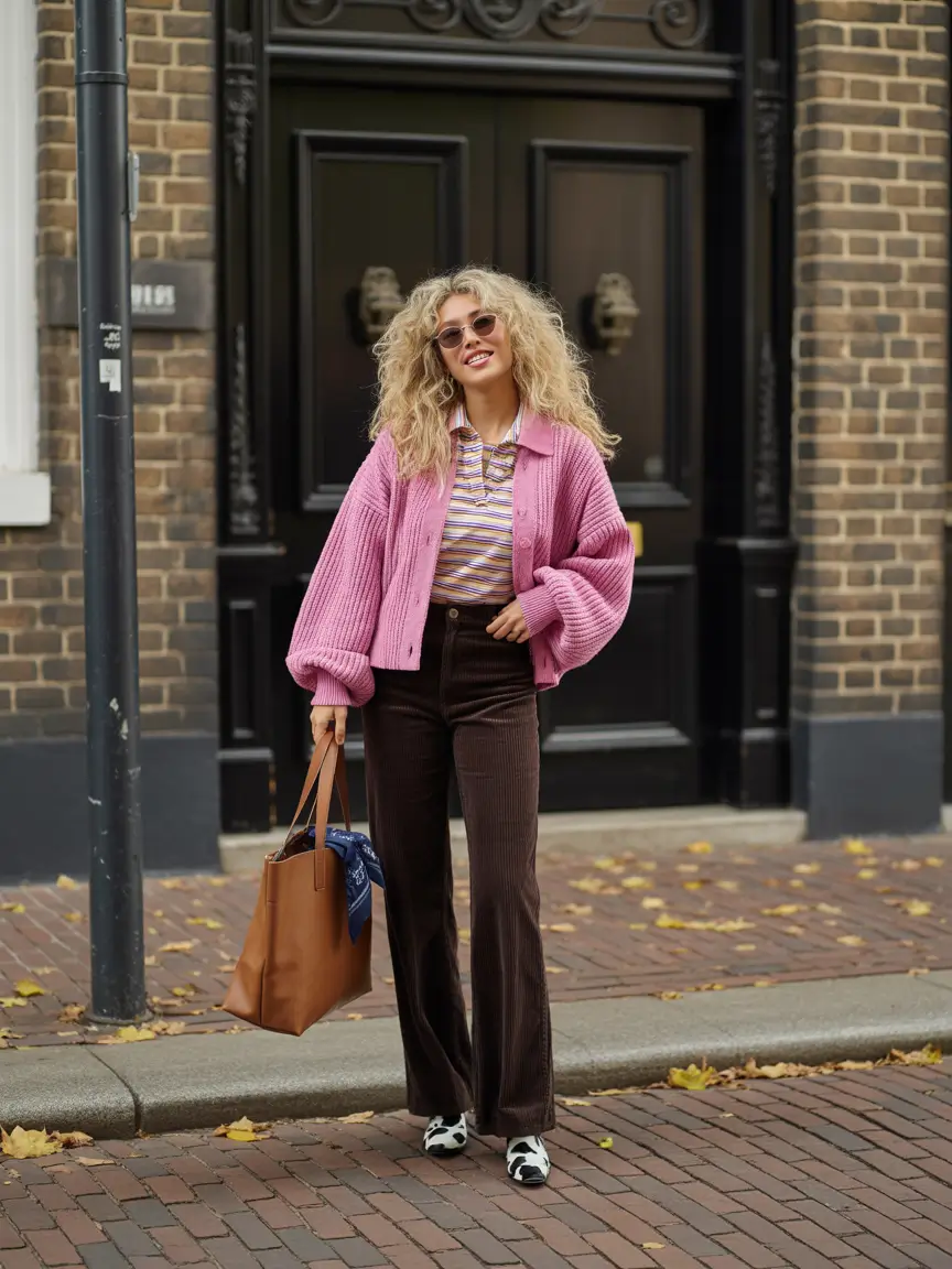 fall winter outfits 2025 Corduroy Cool with a Twist