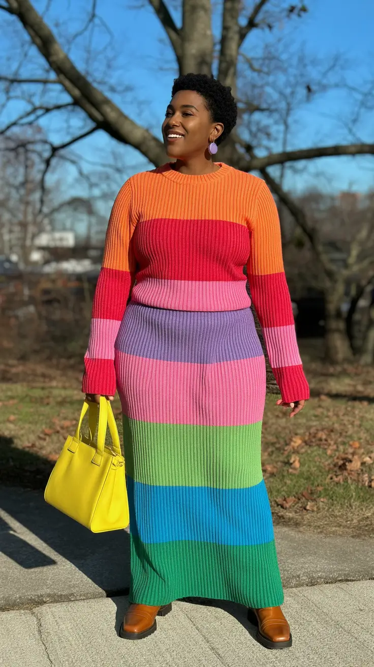 fall winter outfits 2025 Color Therapy in Knit Form