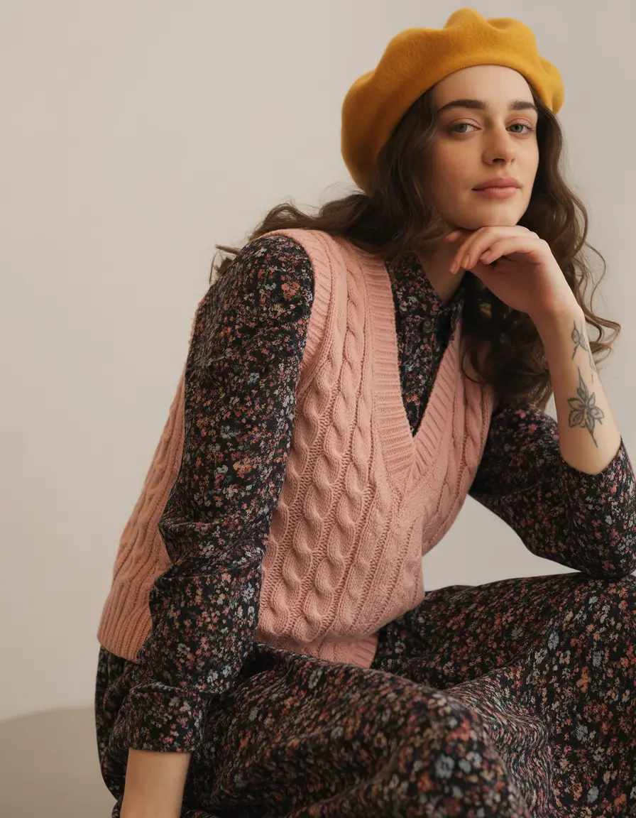 fall winter outfits 2025 Parisian Poise with a Playful Twist