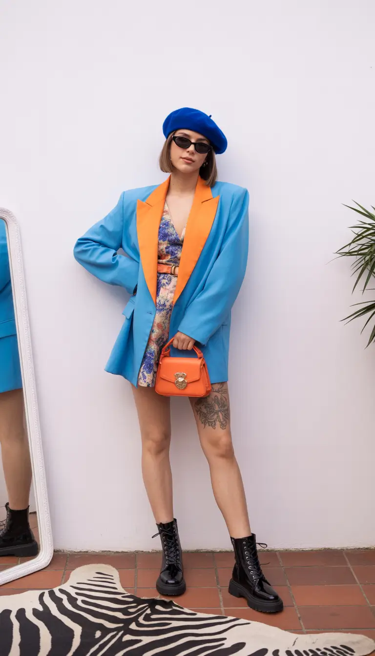fall winter outfits 2025 Color Clash and Confidence
