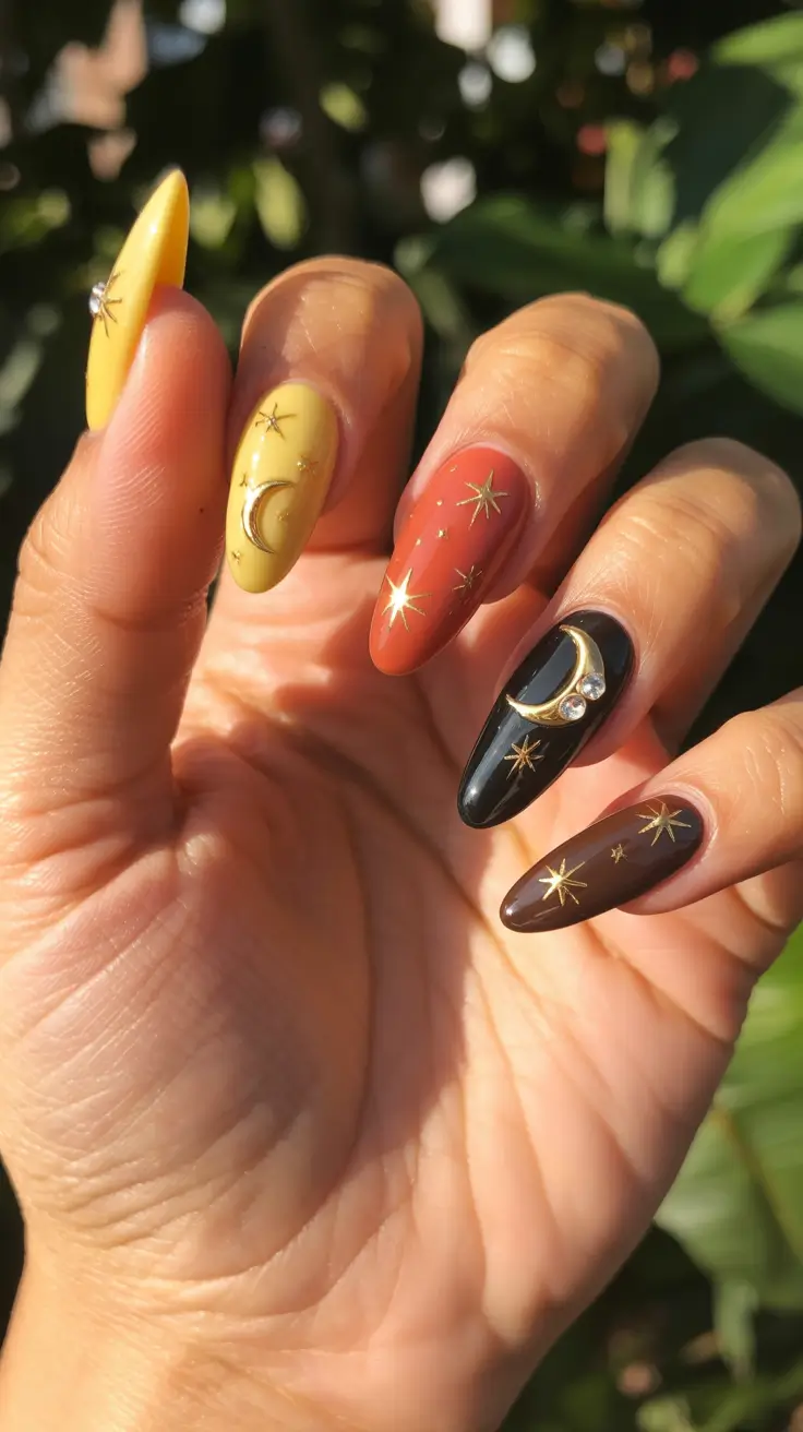 fall winter nails 2025 Celestial Dreams