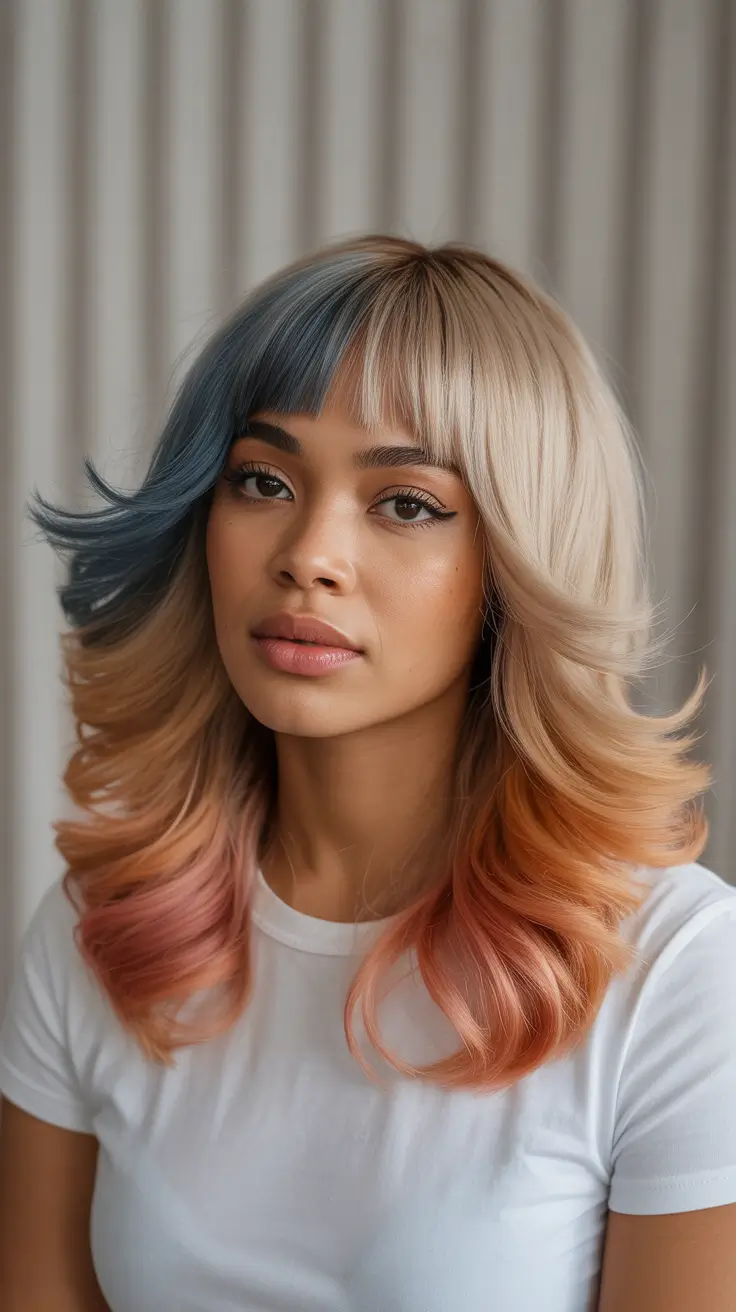 winter hair colors dark skin 2025-2026 Multitone Elegance with a Twist