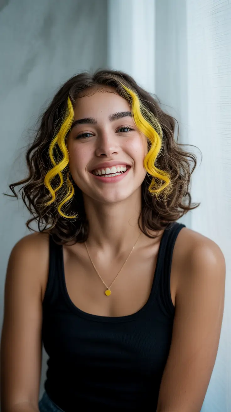 winter hair colors dark skin 2025-2026 Golden Frame Curls