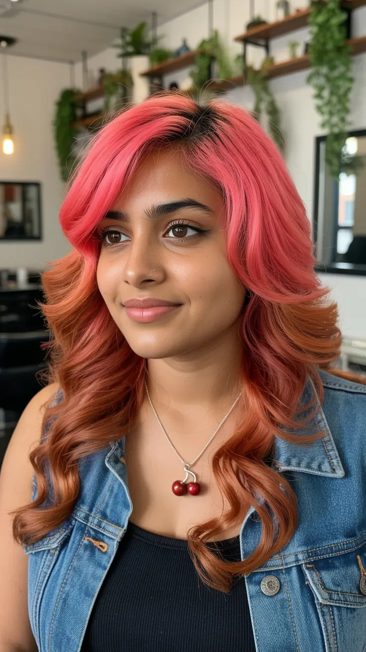 winter hair colors dark skin 2025-2026 Cherry Cola Glow