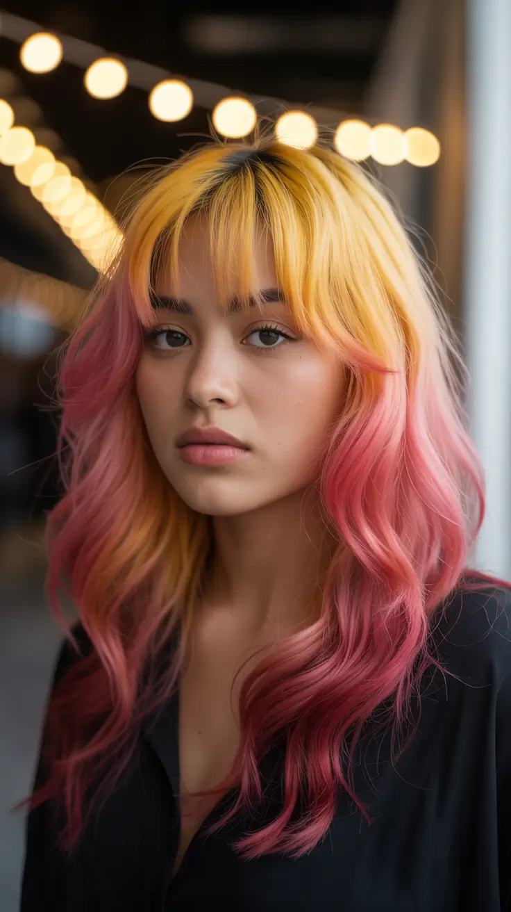 winter hair colors dark skin 2025-2026 Candy Swirl Layers