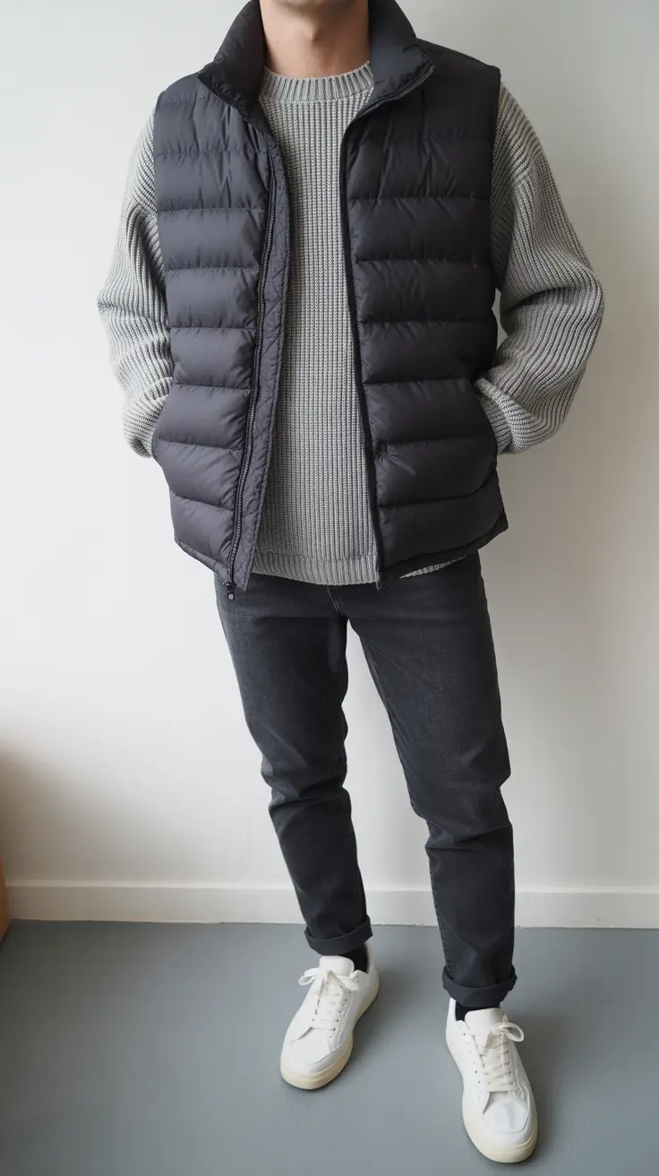 winter outfits men 2025-2026 Layered Simplicity for Everyday Cool
