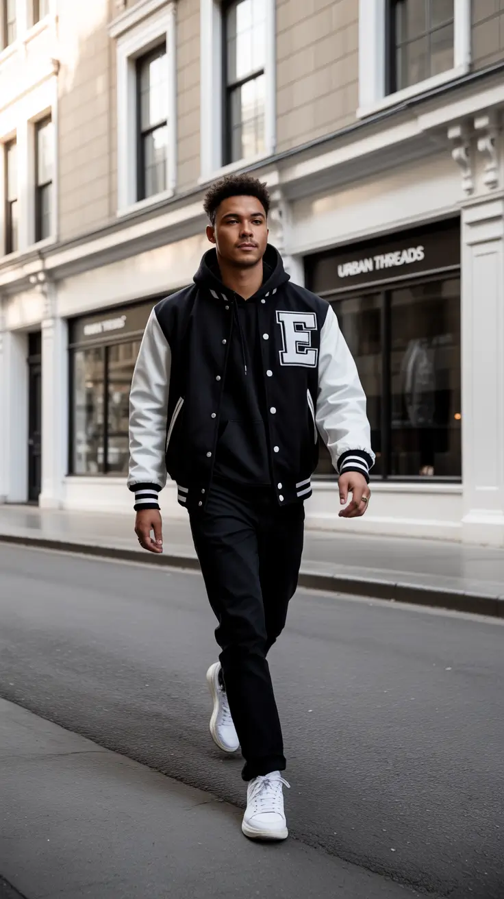 winter outfits men 2025-2026 Retro Varsity Reimagined
