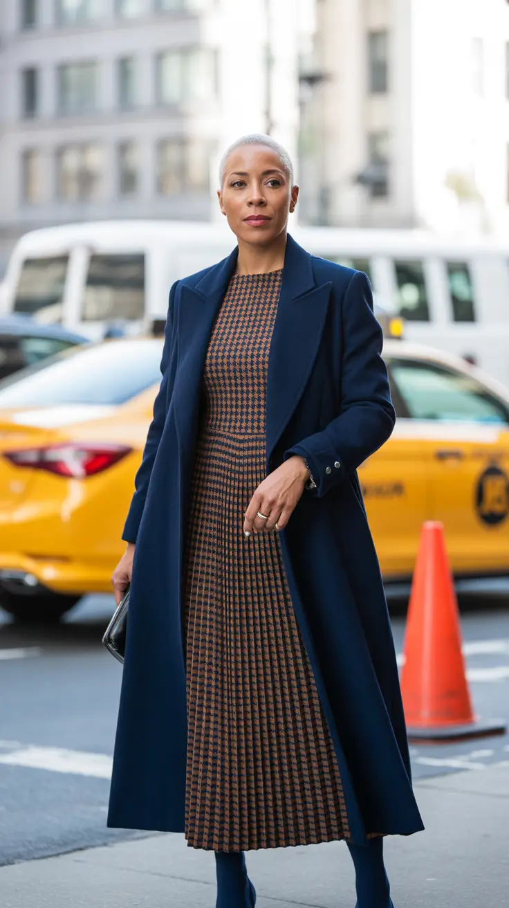 winter outfits over 50 2025-2026 Deep Navy and Tailored Elegance
