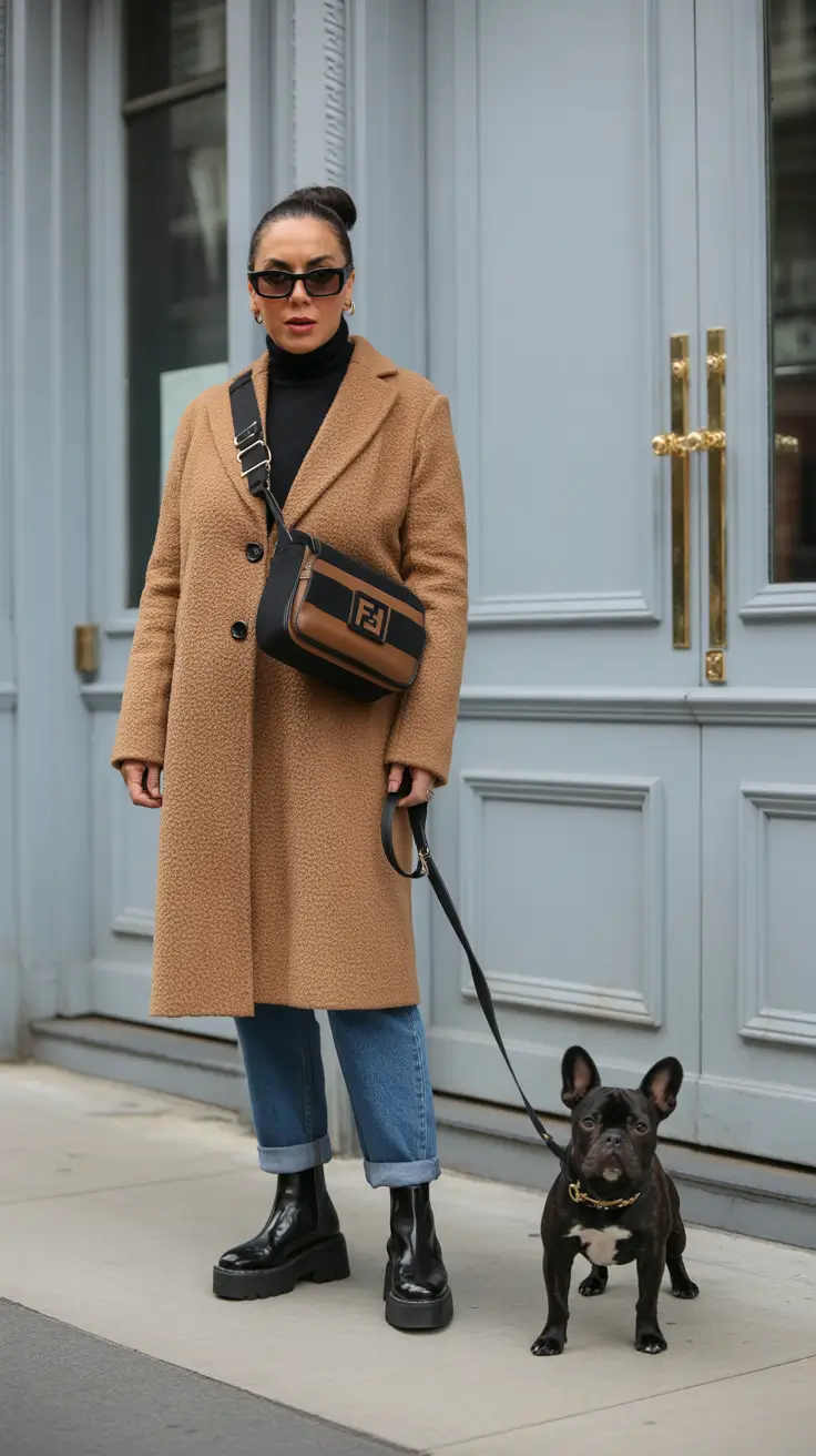 winter outfits over 50 2025-2026 Effortless Camel and Denim