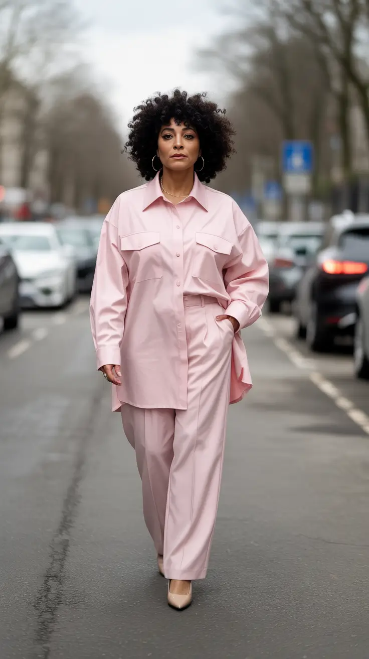 winter outfits over 50 2025-2026 Soft Pink Power