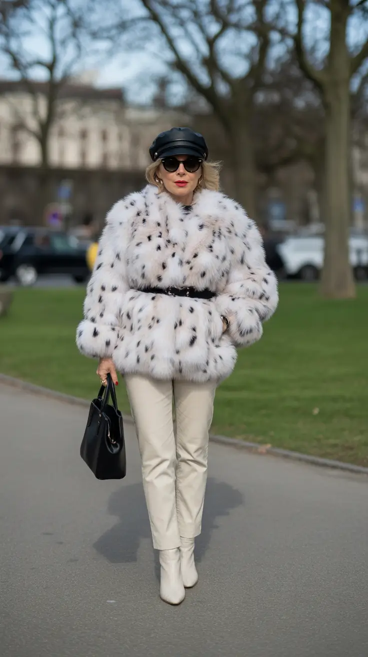 winter outfits over 50 2025-2026 Winter Play with White and Spots