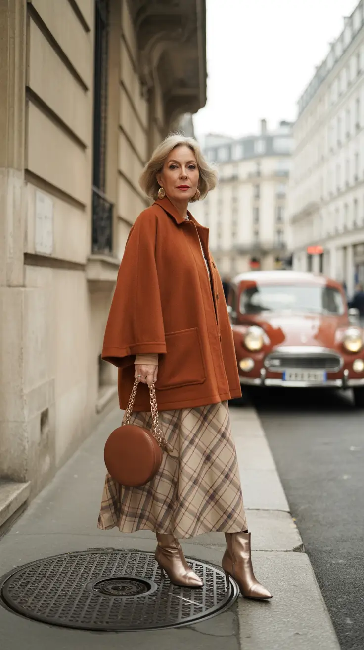 winter outfits over 60 2025-2026 Classic Plaids with a Modern Edge