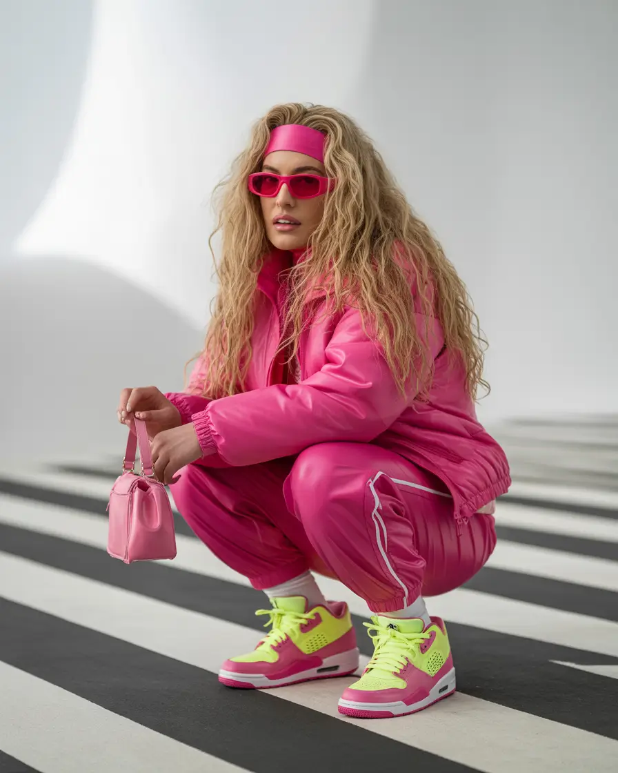 puffer jacket outfit 2025-2026 Hyper-Pink Power Mode