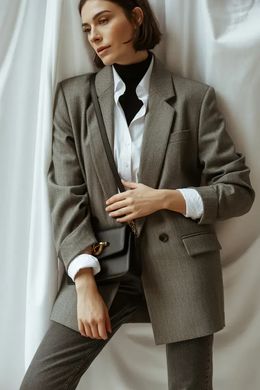 winter fashion outfits 2025-2026 The Elevated Boyfriend Blazer Look