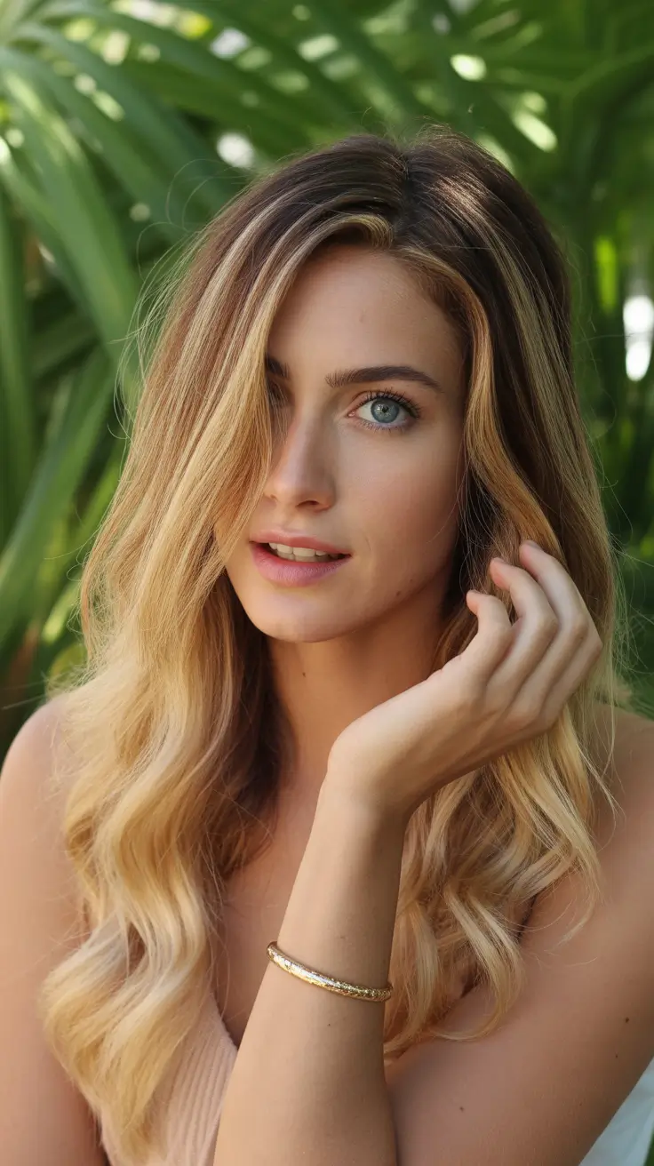 winter hair colors balayage 2025-2026 Golden Winter Glow