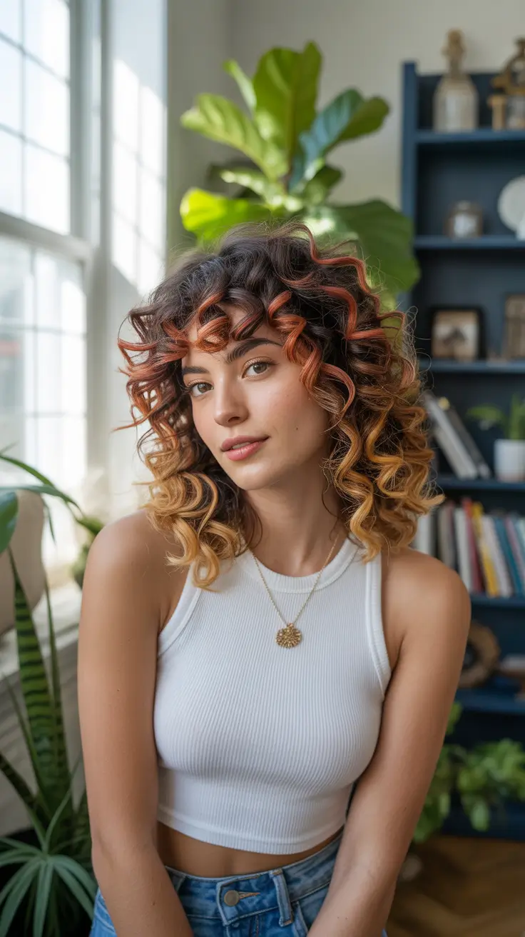 winter hair colors balayage 2025-2026 Sunset Ringlets