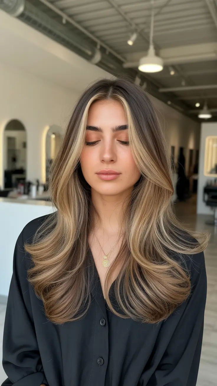 winter hair colors balayage 2025-2026 Face-Framing Caramel Lift