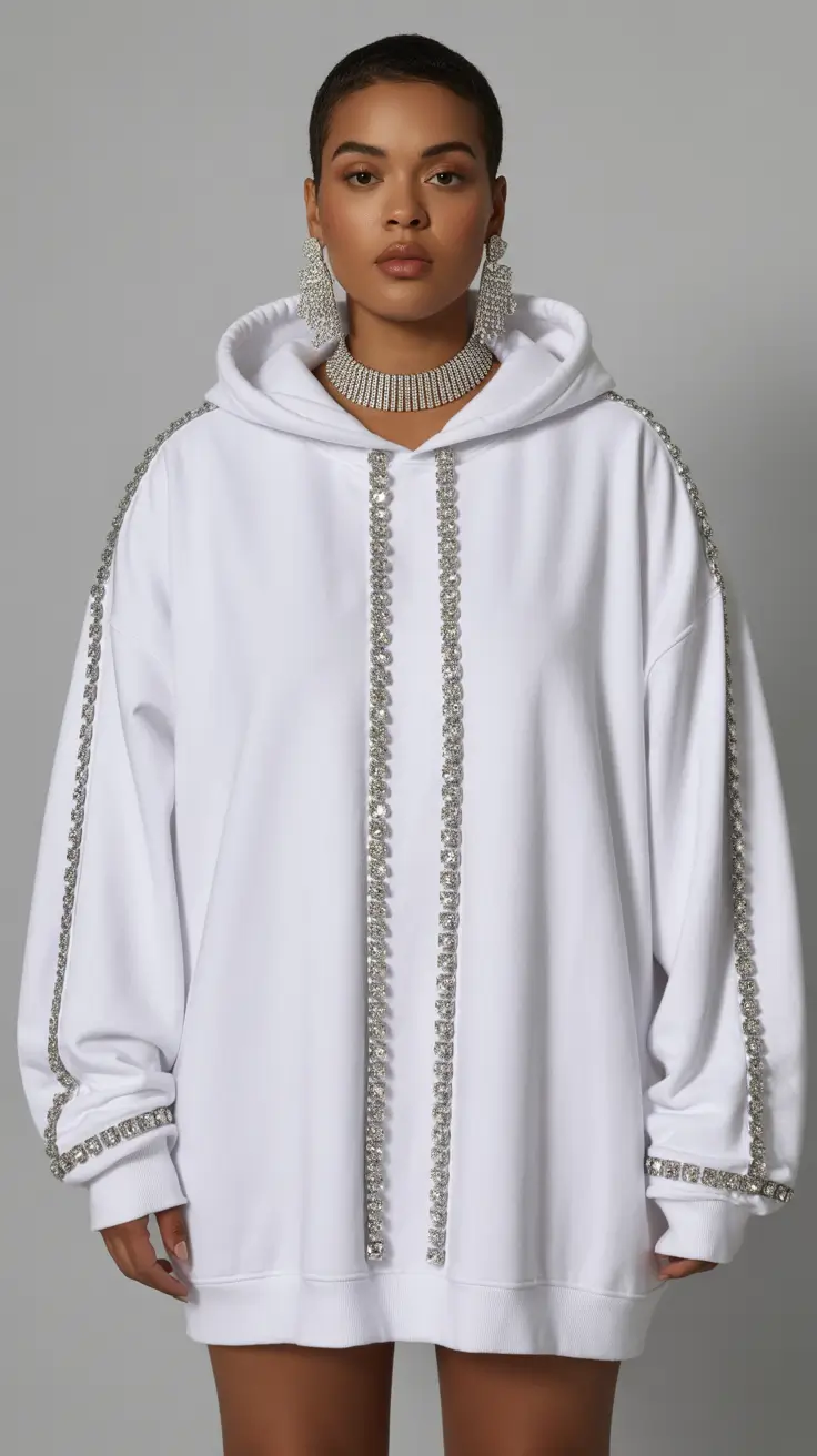 winter outfit inspo 2025-2026 Casual Glam in an Oversized Hoodie