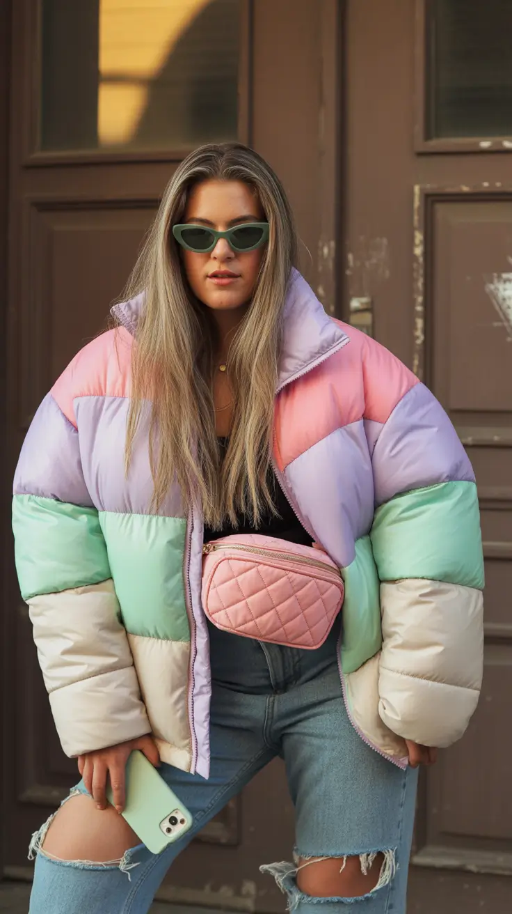 winter outfit inspo 2025-2026 Pastel Puff for Bold Winter Energy