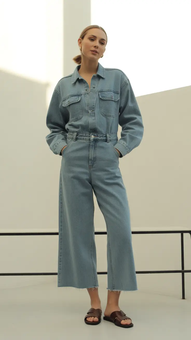 winter outfit inspo 2025-2026 Denim-On-Denim Cool Girl