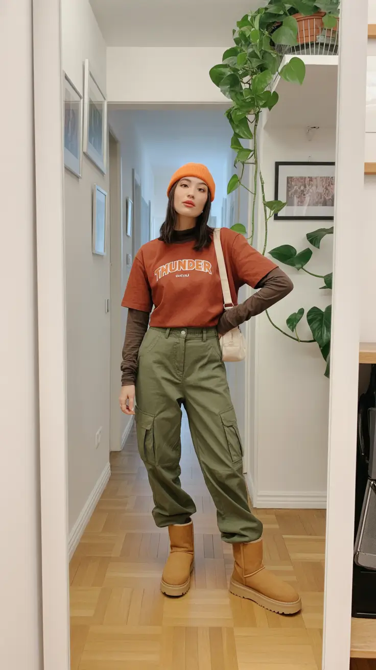 uggs outfit 2025 Street Smart in Carrot and Cargo