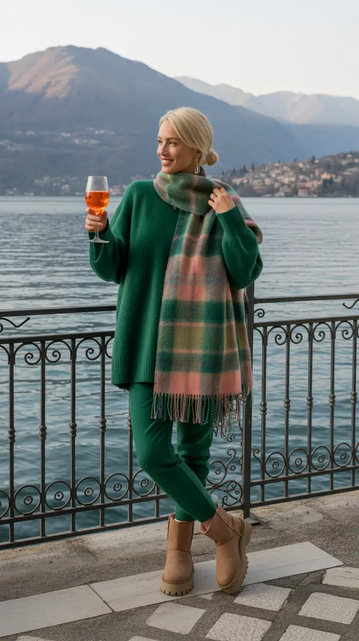 uggs outfit 2025 Alpine Aperitivo in Monochrome Green