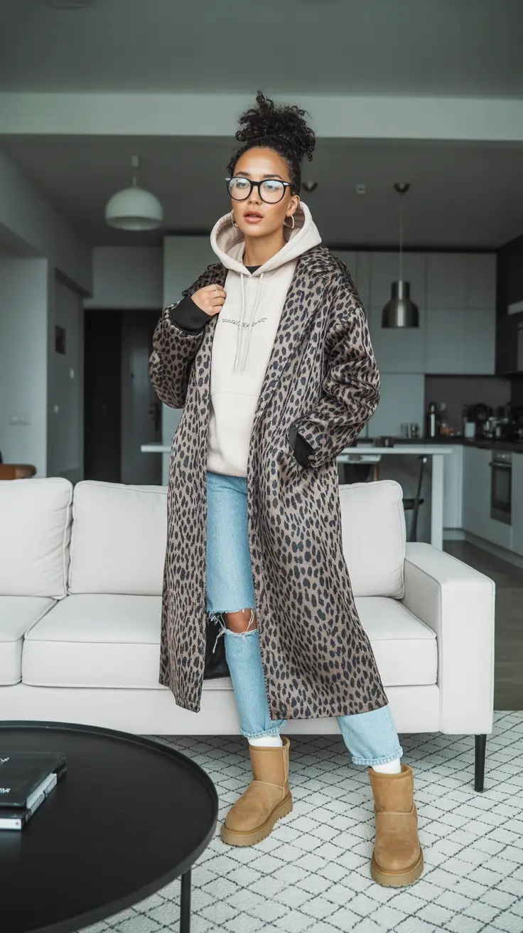 uggs outfit 2025 Moody Neutrals and Power Prints