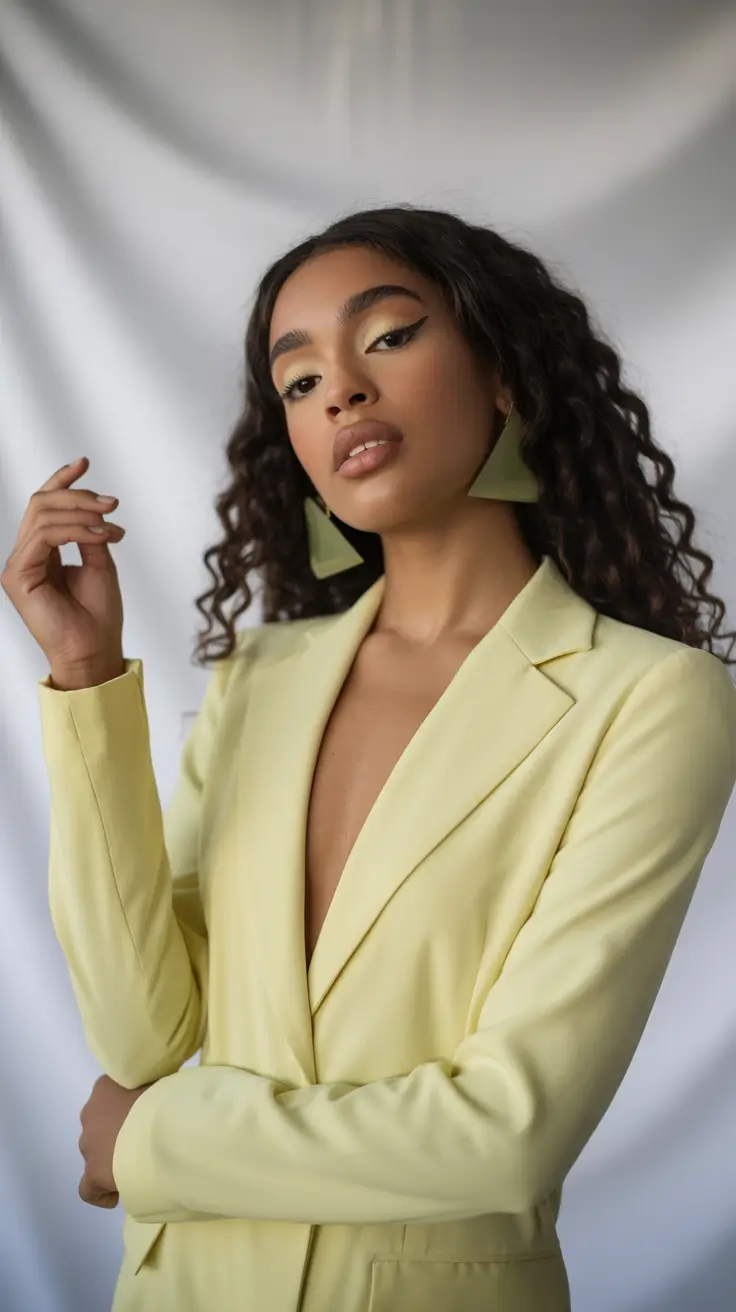 winter hair colors for black women 2025-2026 Natural Brunette Curls with Definition