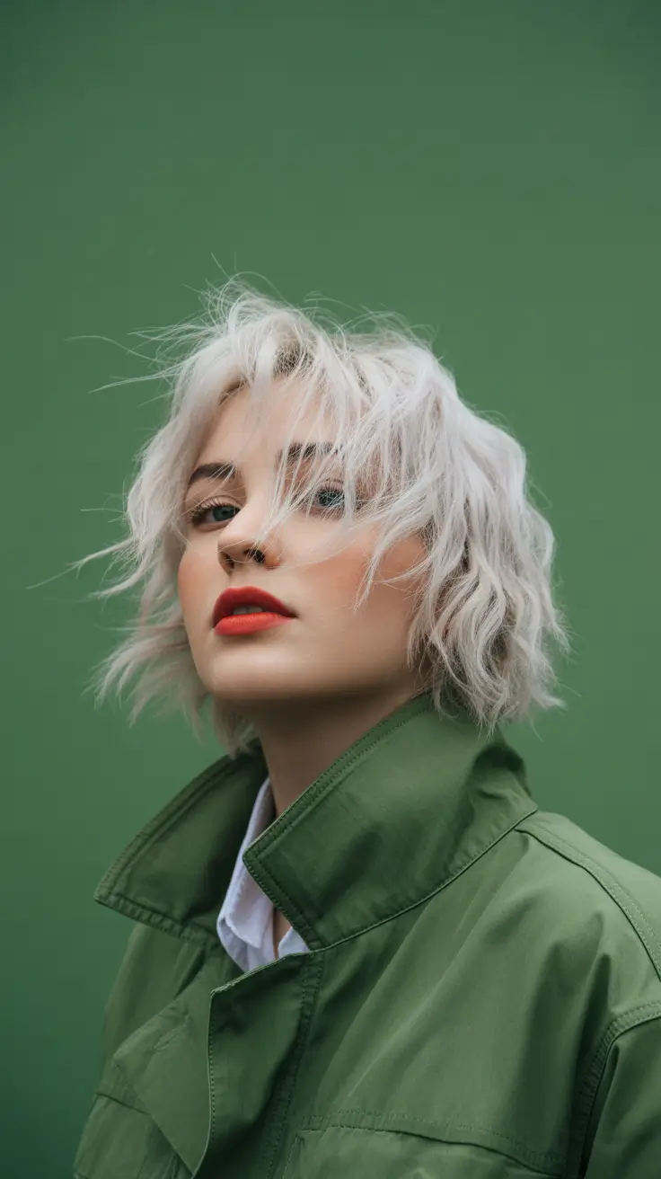 winter hair colors for blondes 2025-2026 Snow-Kissed Platinum Waves