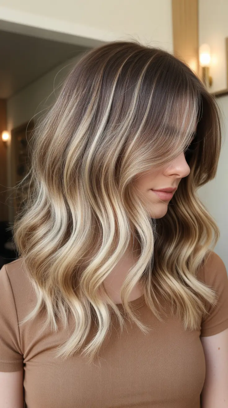 winter hair colors for blondes 2025-2026 Soft Balayage Glow for Trendy Winter Days