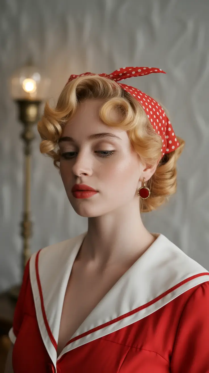winter hair colors for blondes 2025-2026 Retro Blonde Curls with Red Accents