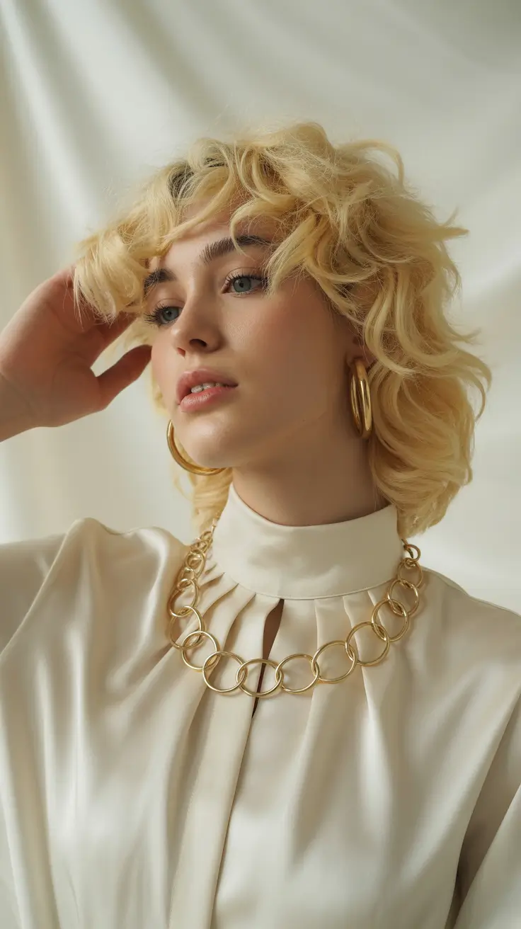 winter hair colors for blondes 2025-2026 Golden Champagne Waves