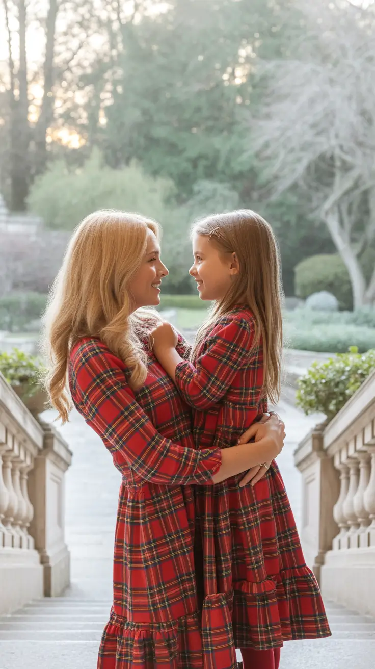 winter family photo outfits 2025-2026 Festive Red for Magical Moments