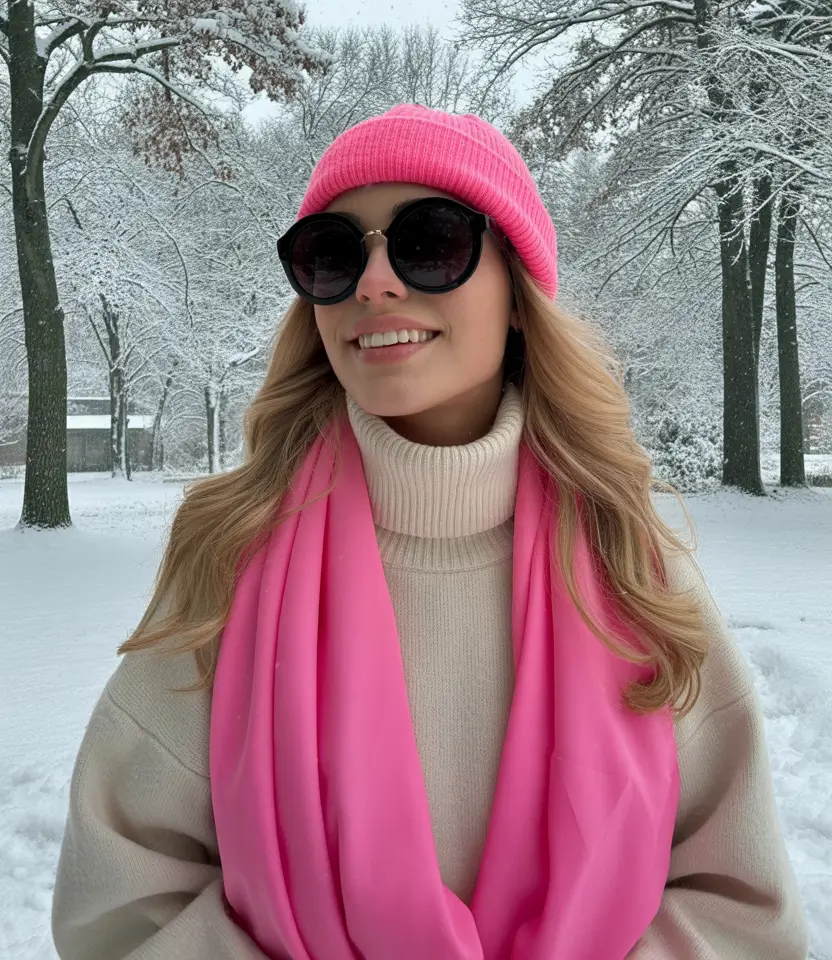 winter fashion inspo 2025 Snow Glow with Bubblegum Energy