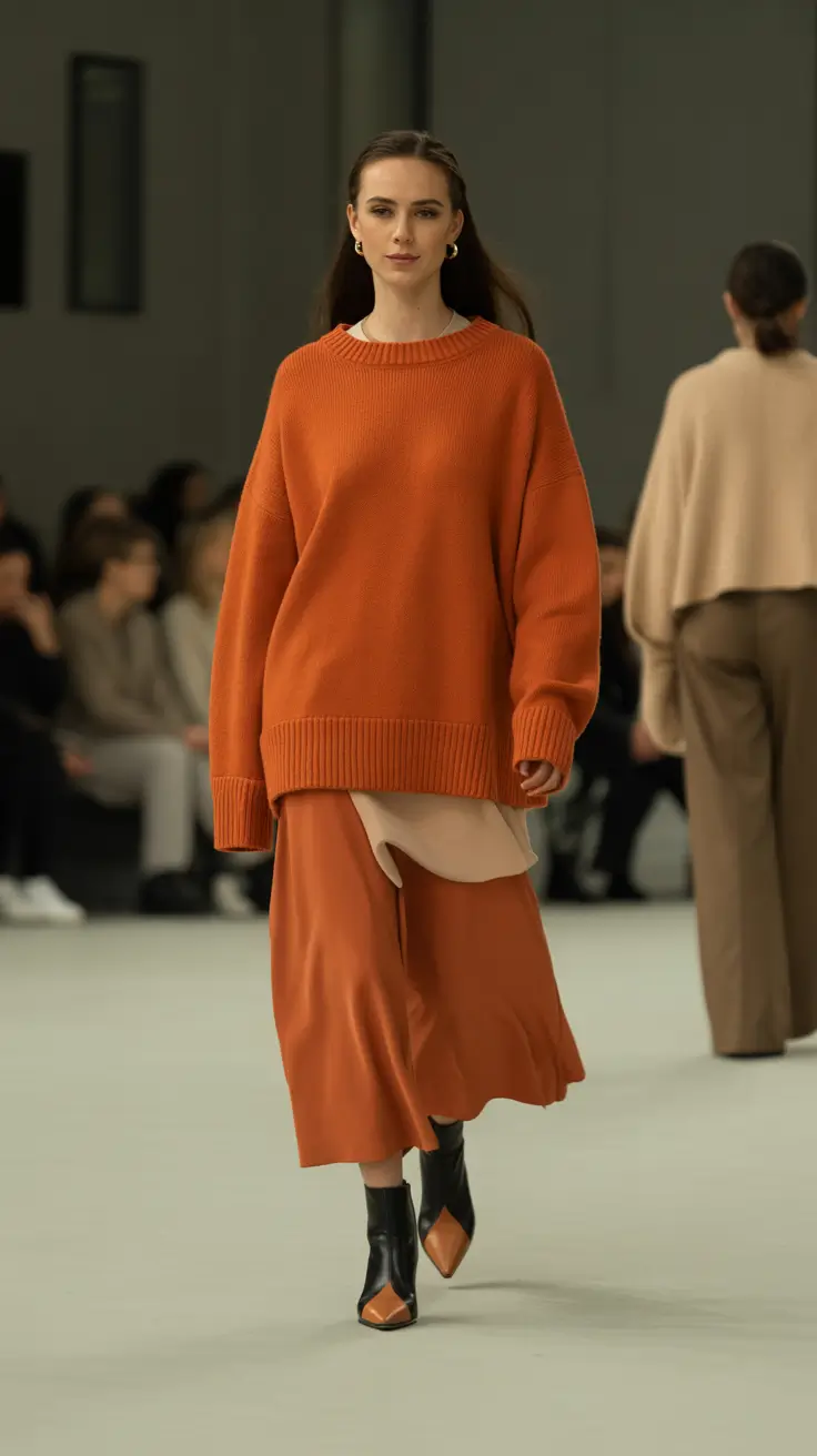 nyc winter outfits 2025-2026 Warm Layers in Burnt Orange