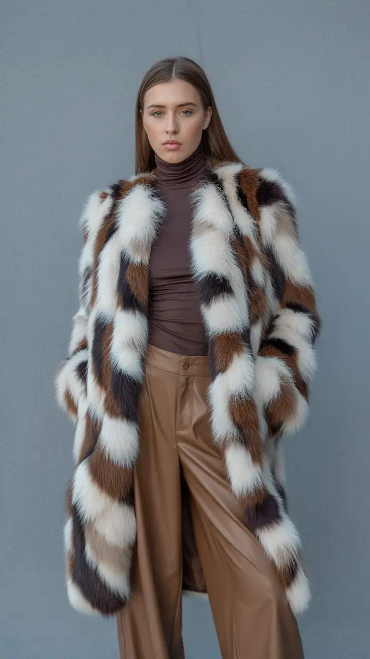 winter fits 2025-2026 Faux Fur Drama with Warm Neutrals