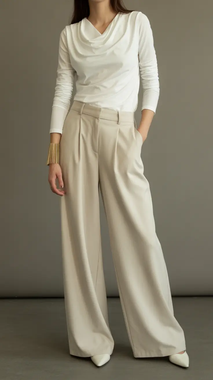 winter fits 2025-2026 Minimalist Chic with Soft Draping