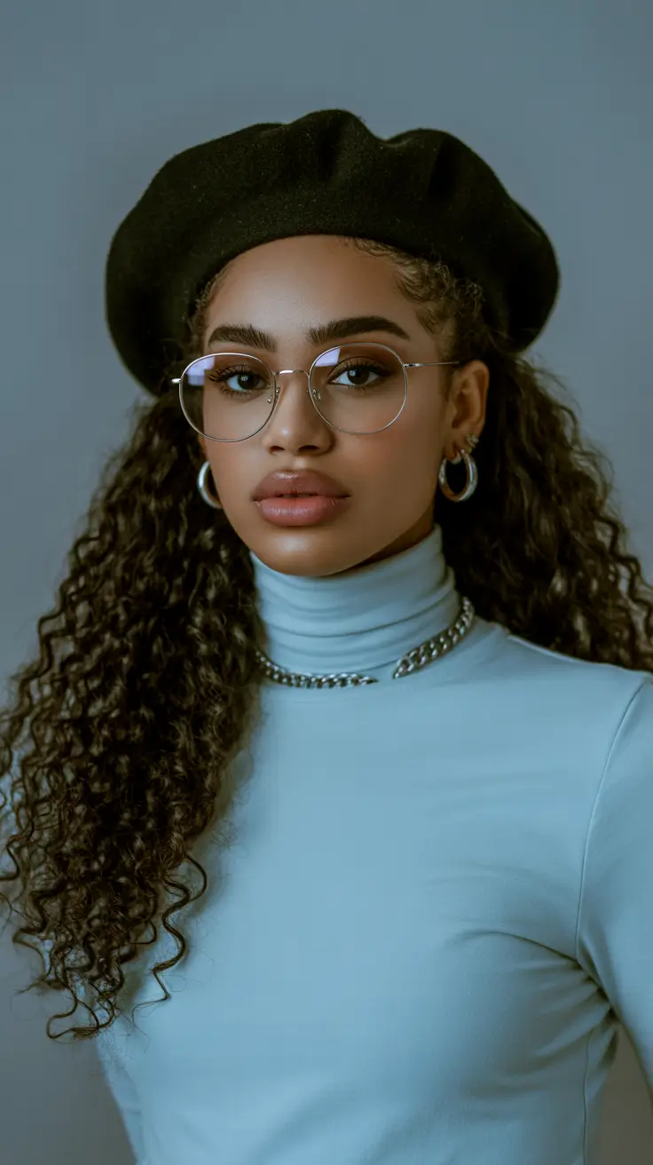 winter hair colors for brunettes 2025-2026 Defined Curls with Parisian Accessories