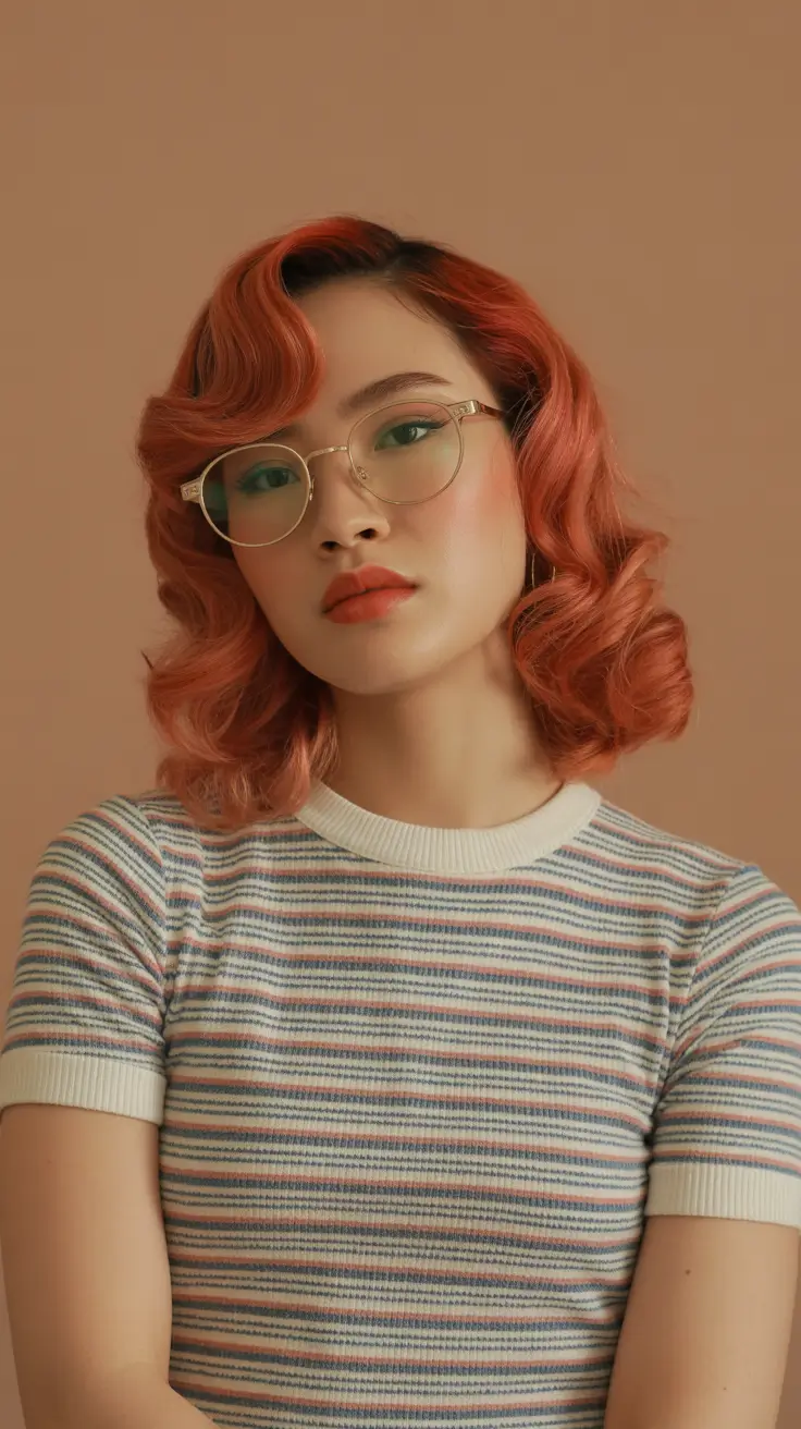 winter hair colors 2025-2026 Vintage Rose Waves