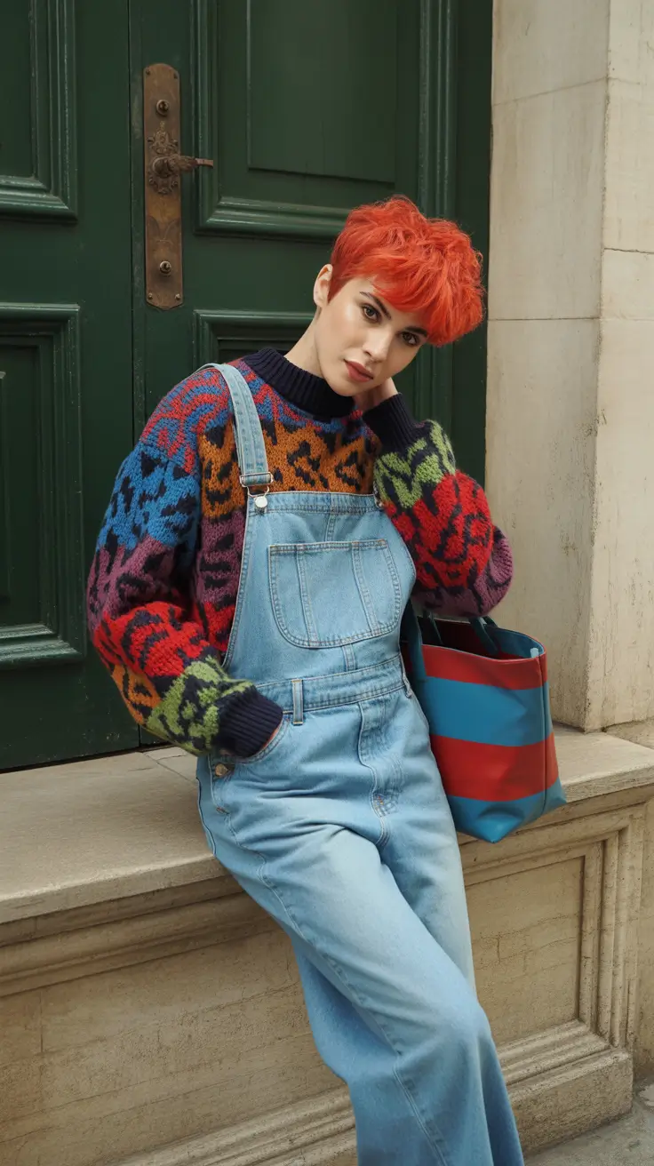 winter outfits aesthetic 2025-2026 Whimsy Knits & Denim Nostalgia