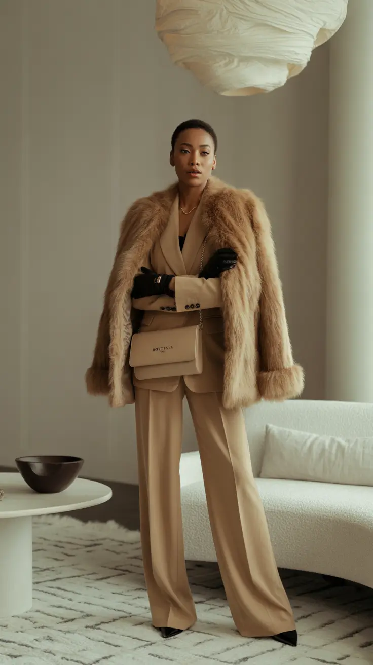 winter outfits cold 2025-2026 Luxury in Neutrals