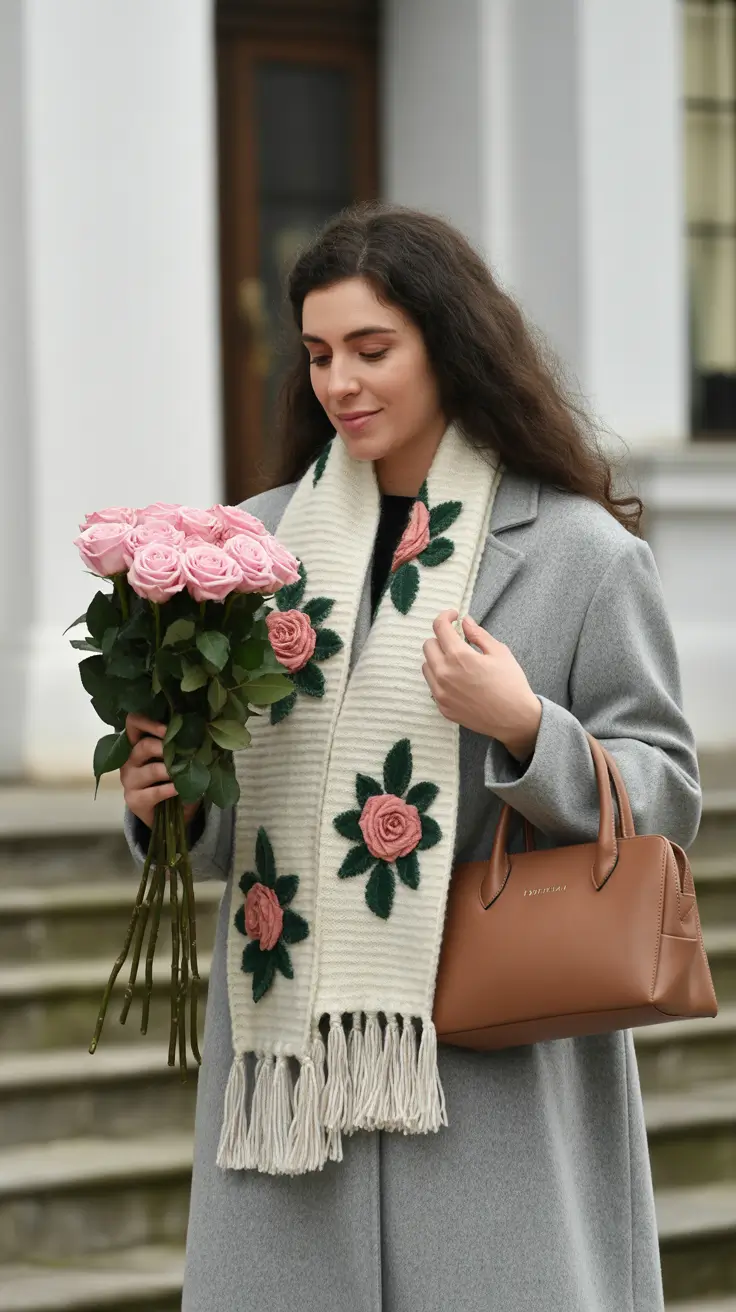 winter outfits inspiration 2025 Soft Florals with a Slavic Touch