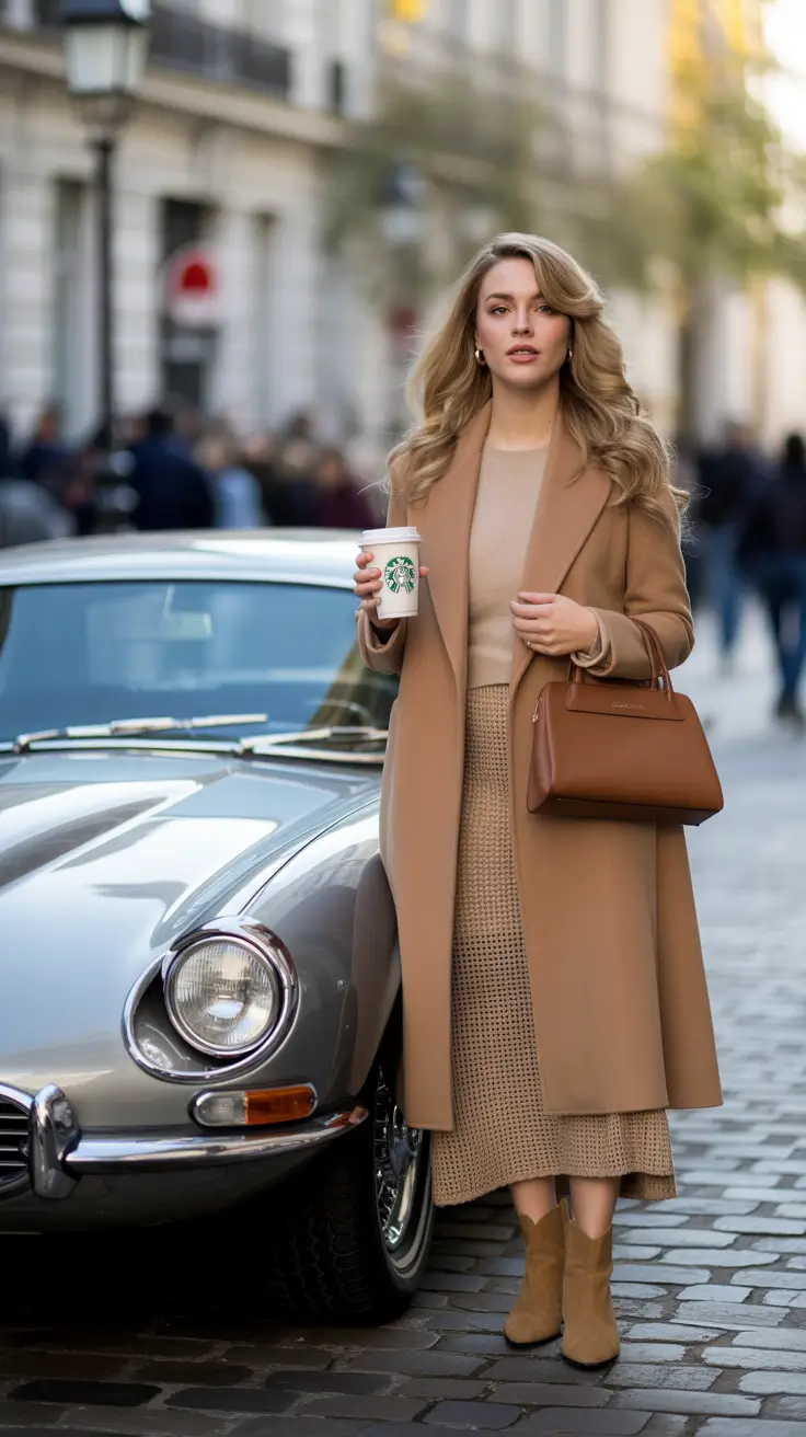winter outfits inspiration 2025 Timeless Monochrome in Warm Neutrals
