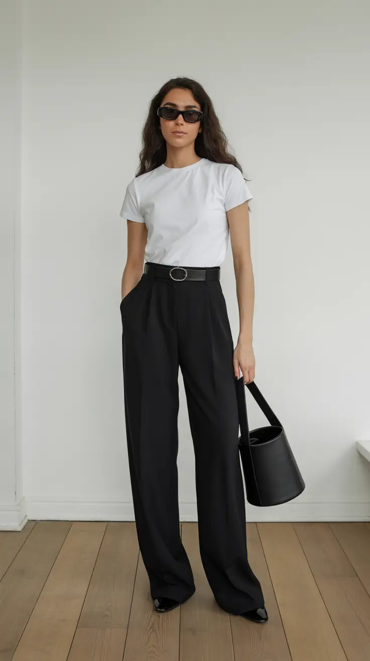 winter work outfits 2025-2026 Timeless Monochrome with a Modern Twist