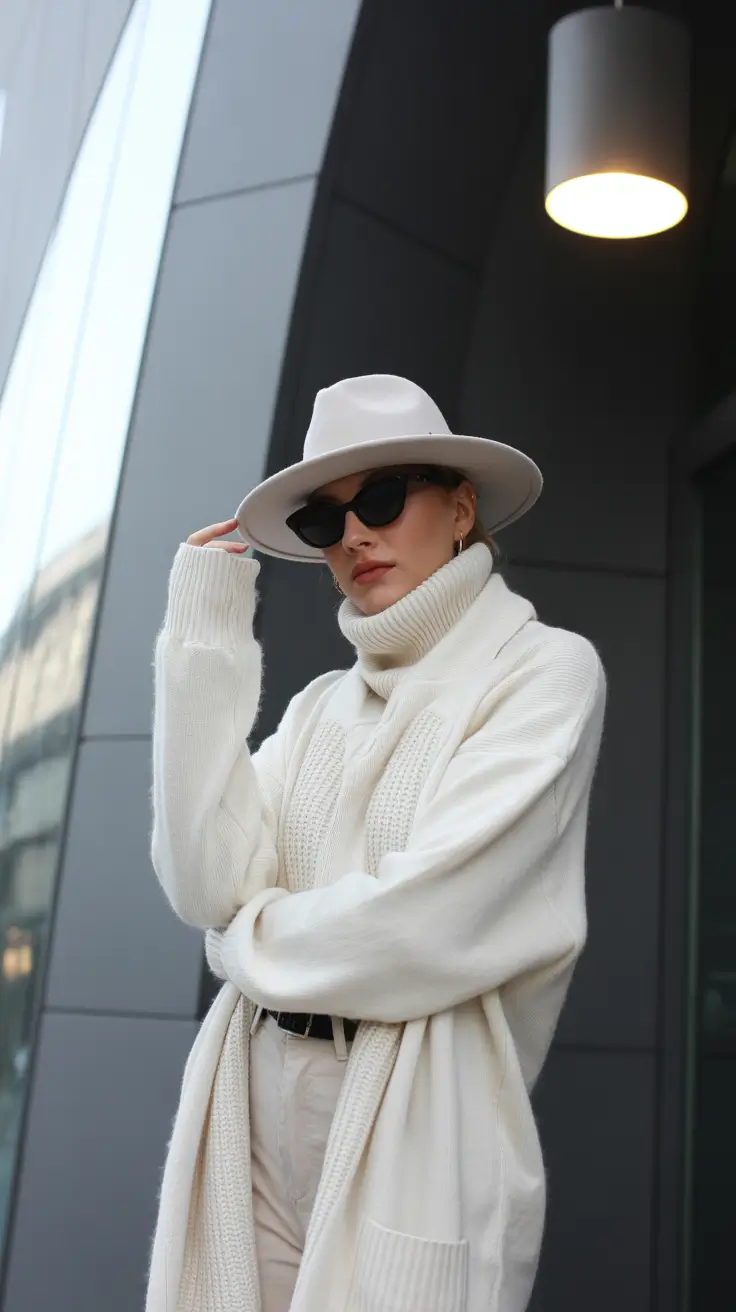 winter work outfits 2025-2026 Winter Whites with Maximum Texture
