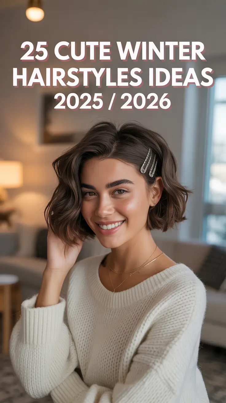Cute Winter Hairstyles Ideas 2025 / 2026 – Easy, Chic, and Cozy Looks to Try This Season