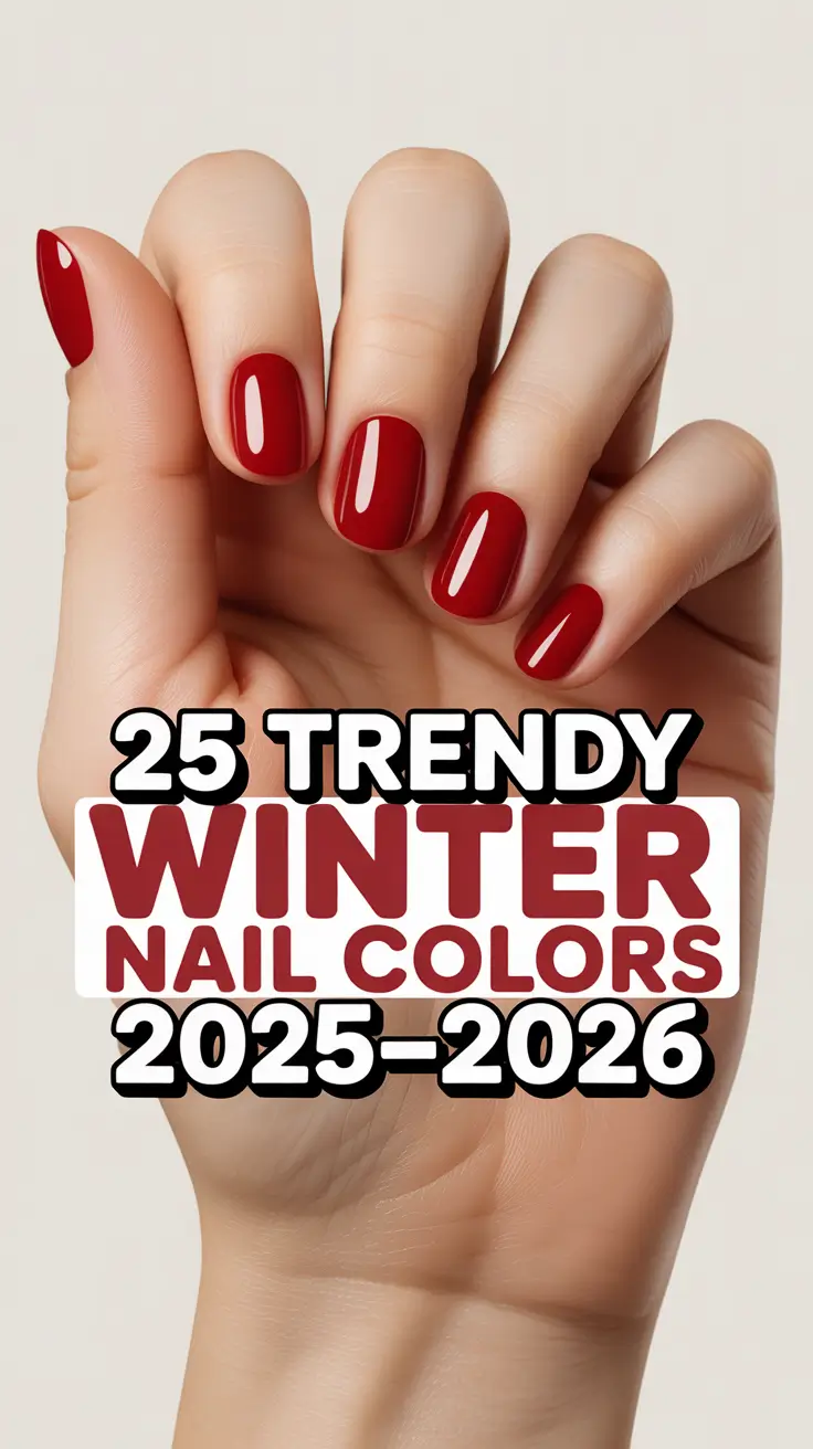 Trendy Winter Nail Colors 2025–2026: Chic Designs, Gel Ideas & Sparkly Polish Inspiration